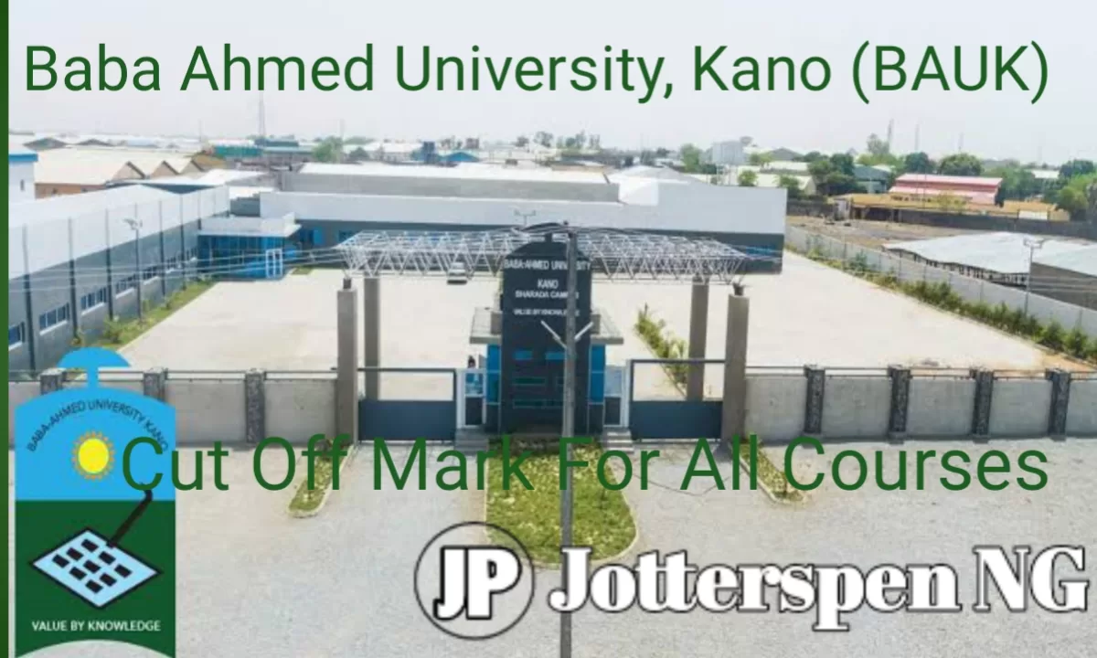 Baba Ahmed Cut Off Mark For All Courses